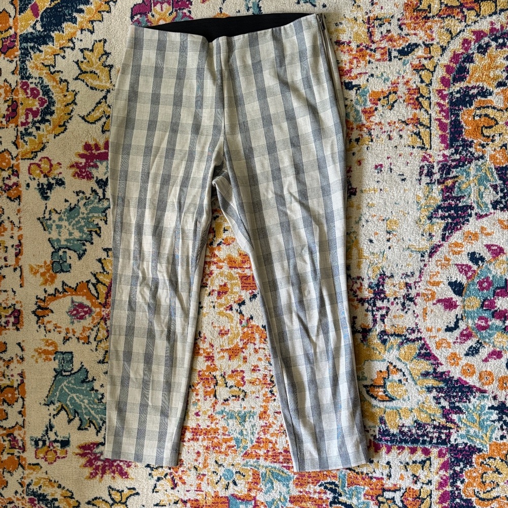 a new day Gray Plaid Cropped Dress Pants